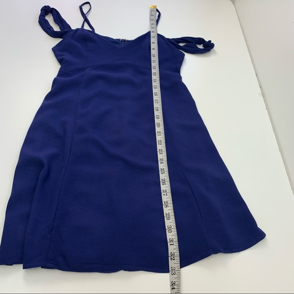 ASTR the Label Sweetheart Mini Dress Tie Shoulder Blue Size Small - Picture 10 of 10